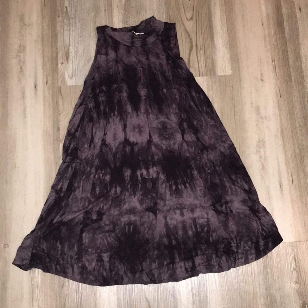 Black tie-dye dress